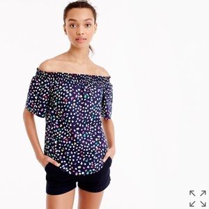 ⚡️JCREW confetti off shoulder top-fits as 0/2⚡️